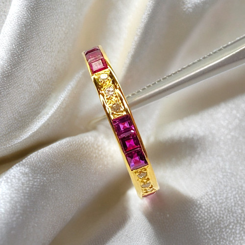 Ruby diamond eternity - eternity, ring