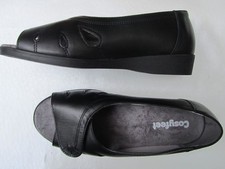 Cosyfeet Keira black leather extra roomy shoes,size 5.5(U.K.),size 38.5(Eu)