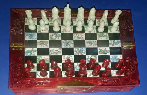 Antique chinese chess set - antique,