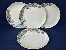 DENBY MONSOON COSMIC 11 1/4" DINNER PLATES X 4 - EXCELLENT