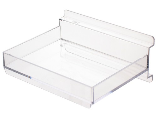 Acrylic slatwall shelf tray - slatwall,