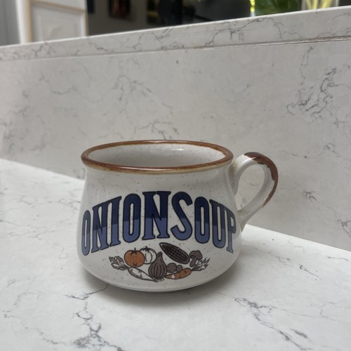 Vintage ceramic onion soup - onion, mug