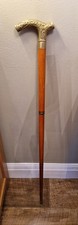 Antique Brass  hidden Flask "Topper" "Tippling" Walking  Stick Cane sectional