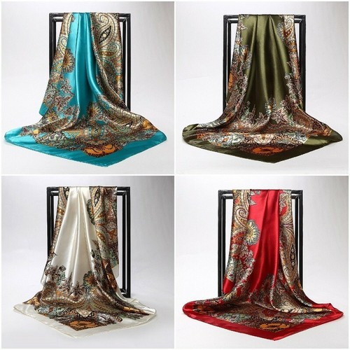 Ladies floral square - floral, neck