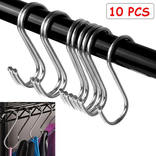 10x stainless steel hooks - 10x,