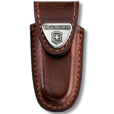 Victorinox Swiss Army Belt Pouch Leather Case – Fits 58mm Classic Knives – Brown