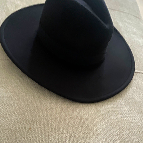 Men black felt fedora - felt, hat