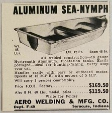 1949 Print Ad Aero Welding