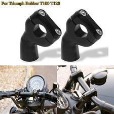 For Triumph Bobber T100 T120 Speed Twin Handlebar Riser Clamps Black/silver