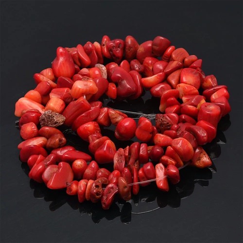 Natural stone chip beads - natural,