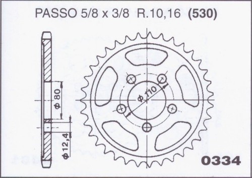 Rear sprocket for - rear, honda