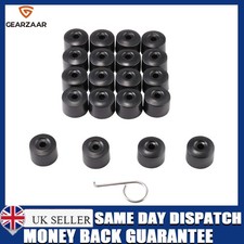 20pcs Wheel Nut Caps+4xLocking Type Bolt Covers 17mm For VW Golf Bora Passat