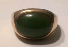 Vintage 10K Gold Jade Men's