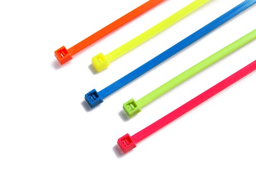 Fluorescent nylon cable ties - fluorescent,