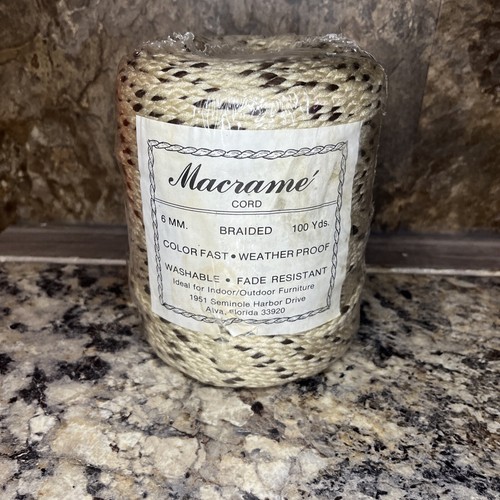 Vintage macrame cord 6mm - vintage,
