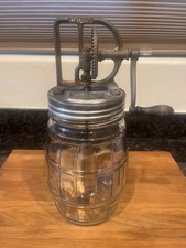 Vintage glass butter churn