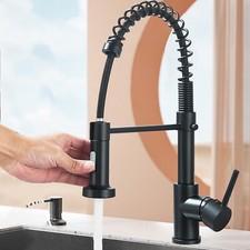360° Kitchen Sink Mixer Tap Pull Out Mono Twin Dual Spout Spray Single Lever Tap