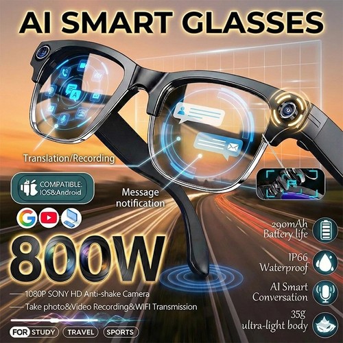 Smart glasses camera - 4k, ai