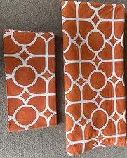 ZARA HOME 100%Cotton Reversible Orange& White King Size Duvet Cover Set 220x 220