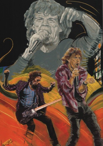 Ronnie wood art famous flames - ronnie,