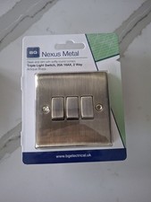 Brushed Brass Triple Light