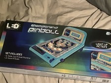 LED Championship Pinball Tabletop Machine with Lights and Sounds 