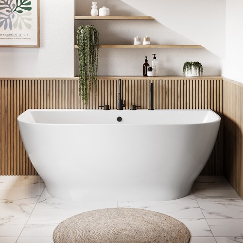 Freestanding back wall - back, to