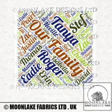 Your Family Custom Fabric Cushion Upholstery Craft Quilting Panel