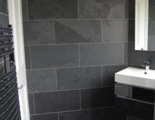 BRAZILIAN BLACK NATURAL RIVEN WALL&FLOOR SLATE TILES 300x300x10mm £49.99 PER SQM