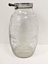 Vintage Gem Dandy Electric Butter Churn Jar w/Wooden Handle and Lid 3 Gal