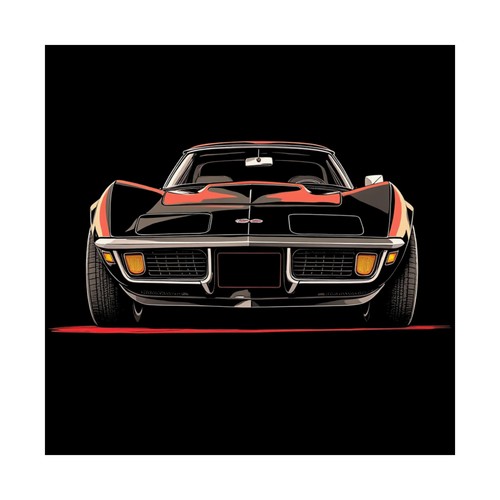 1972 corvette stingray poster - corvette,