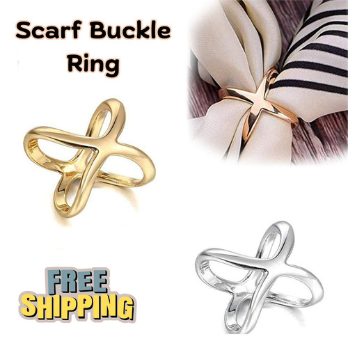 Shaped scarf clip buckle - x,