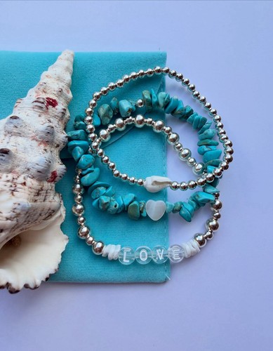 Bracelet stacking set beaded - bracelet,