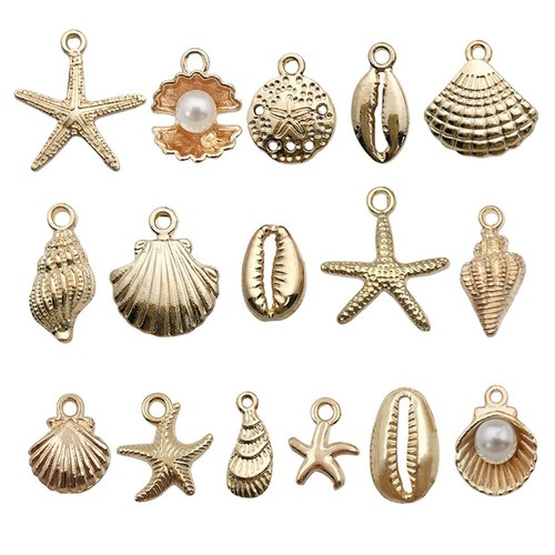 Starfish shell charms - shell,