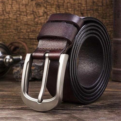 Genuine leather mens belt - leather,