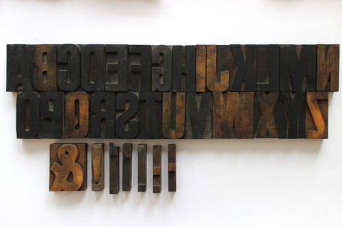 Wooden letterpress printing - letterpress,