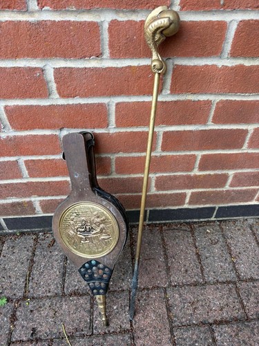 Antique brass fireside - brass,