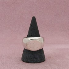 sterling silver mens vintage chunky engravable signet ring size 10.75