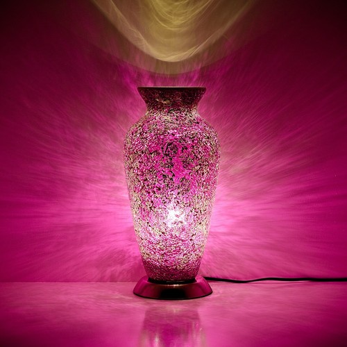 Mosaic vase lamp rose pink - mosaic,