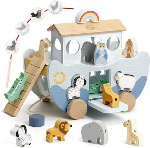 Joyreal wooden noahs ark - wooden,