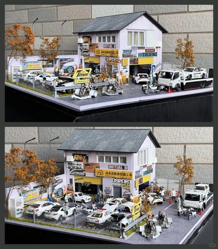 Diorama parking lot model - parking,