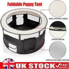 UK Pet Cat Kitten Dog Puppy Tent House Playing Exercise Cage Bed Kennel Foldable
