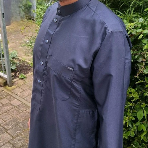Navy blue diamond button - , thobe
