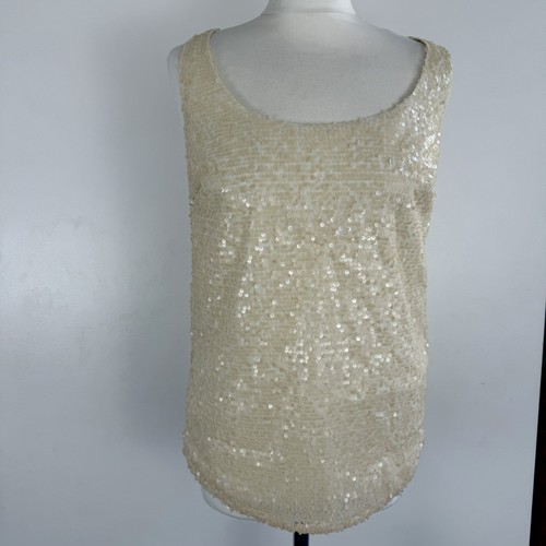 Zara sequin top cream - zara,