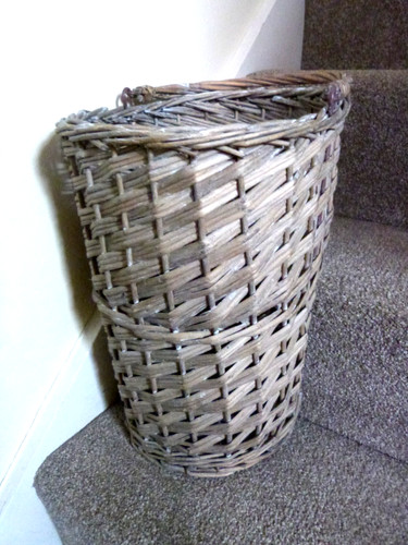 Wicker stair basket - stair,