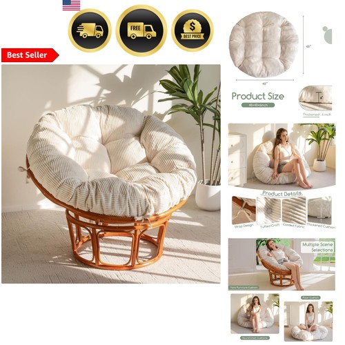 Papasan chair cushion with - papasan,