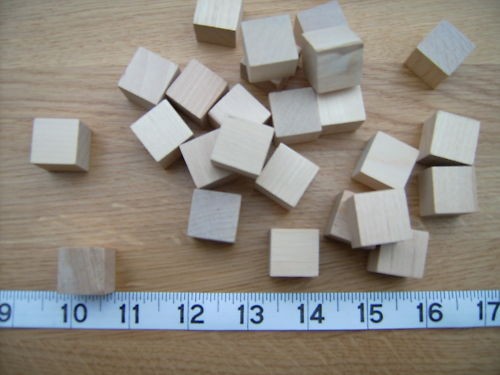 20x wood cubes - cubes., /