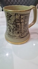 Rare Coaching taverns 1828 mug tankard Stafforshire Royal tudor ware 1828 Mellor