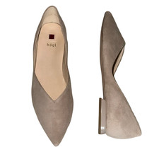 Hogl Ballet Beige Women's Size UK 5.5 EU 38.5 Suede Pumps Leather Slip On Shoes.