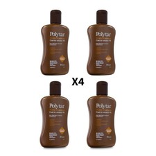 Polytar Scalp  Shampoo - 150 ml, Coal Tar Solution 4% x 4 (Four Packs)